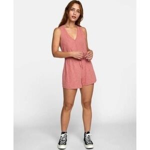 RVCA Pink Sleeveless Romper